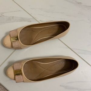 Ferragamo Varina patent leather nude/blush-9.5C